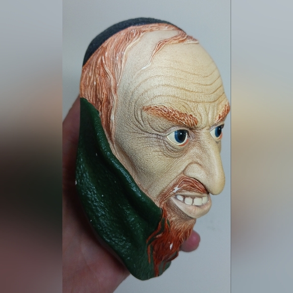 1964 Chalkware Bossons Art FAGIN Head Bust Wall Hang w/ Tag England - Picture 5 of 7